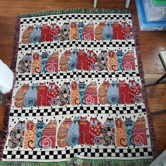 Laurel Burch Other - LAUREL BURCH Cat Tapestry Throw Blanket
